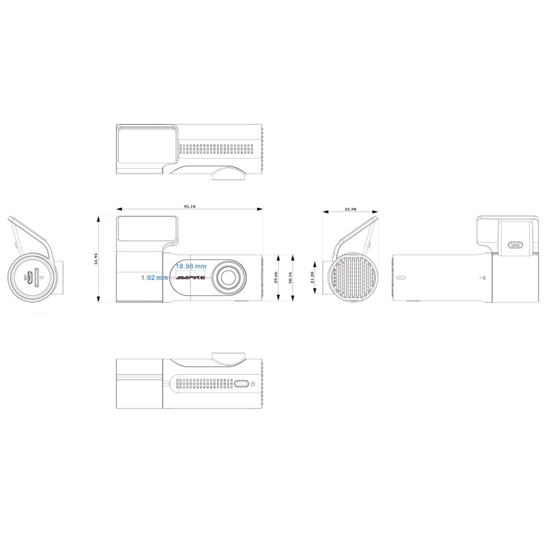 AMPIRE Dashcam in 1080p (Full-HD) Auflösung, WLAN für Mercedes