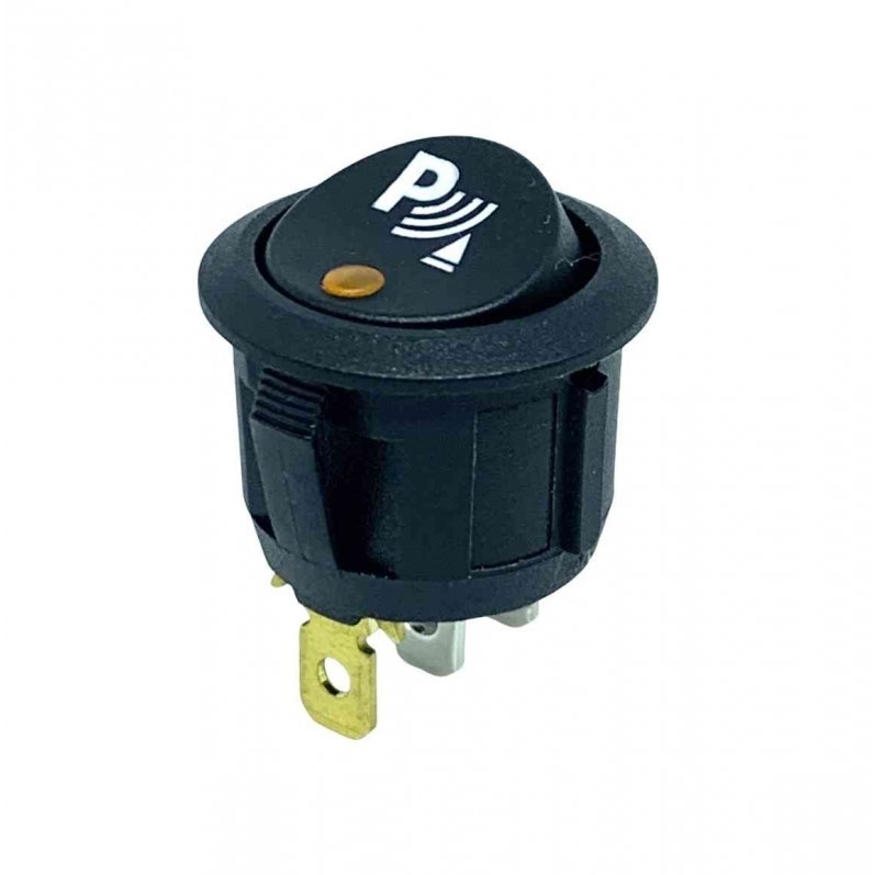 Parking-Schalter, 1xE/A, orange/gelbe LED (12-24 Volt DC)