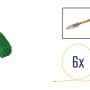 Reparatursatz Stecker 6 polig für MINI ISO Steckergehäuse grün