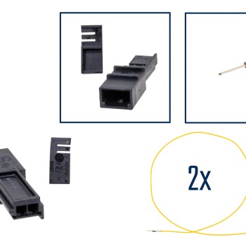 Reparatursatz Stecker 2 polig Stiftgehäuse VW 8E0 972 763 für VW Audi Seat Skoda