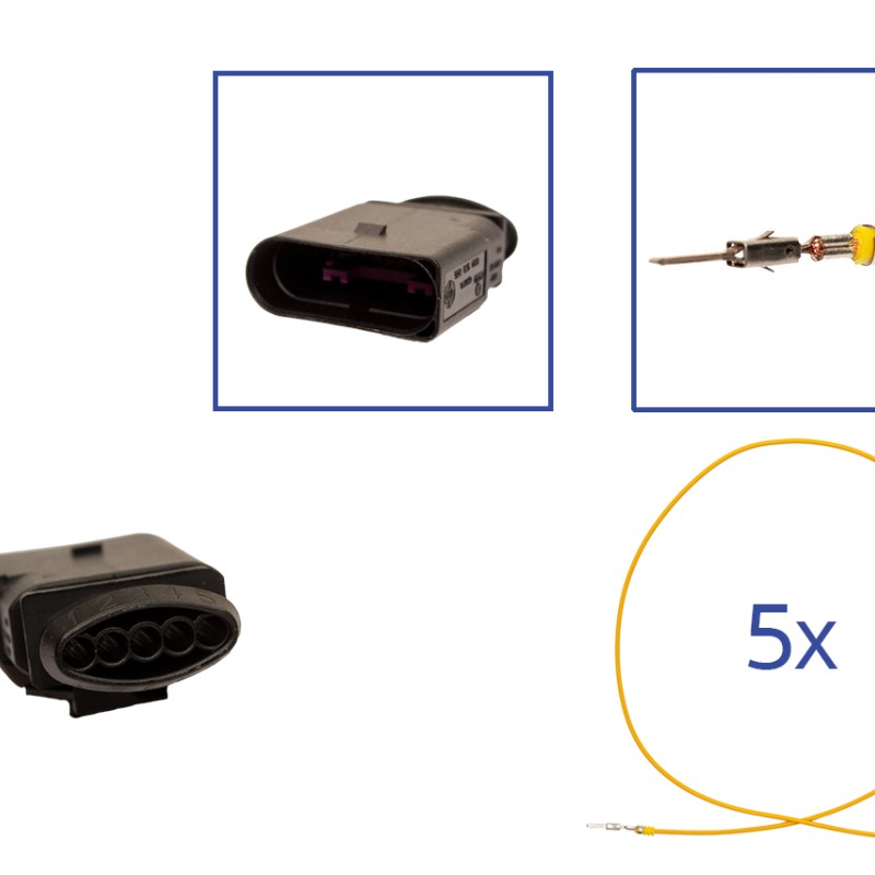 Reparatursatz Stecker 5 polig 6N0 973 805 Steckergehäuse für VW Audi Seat Skoda