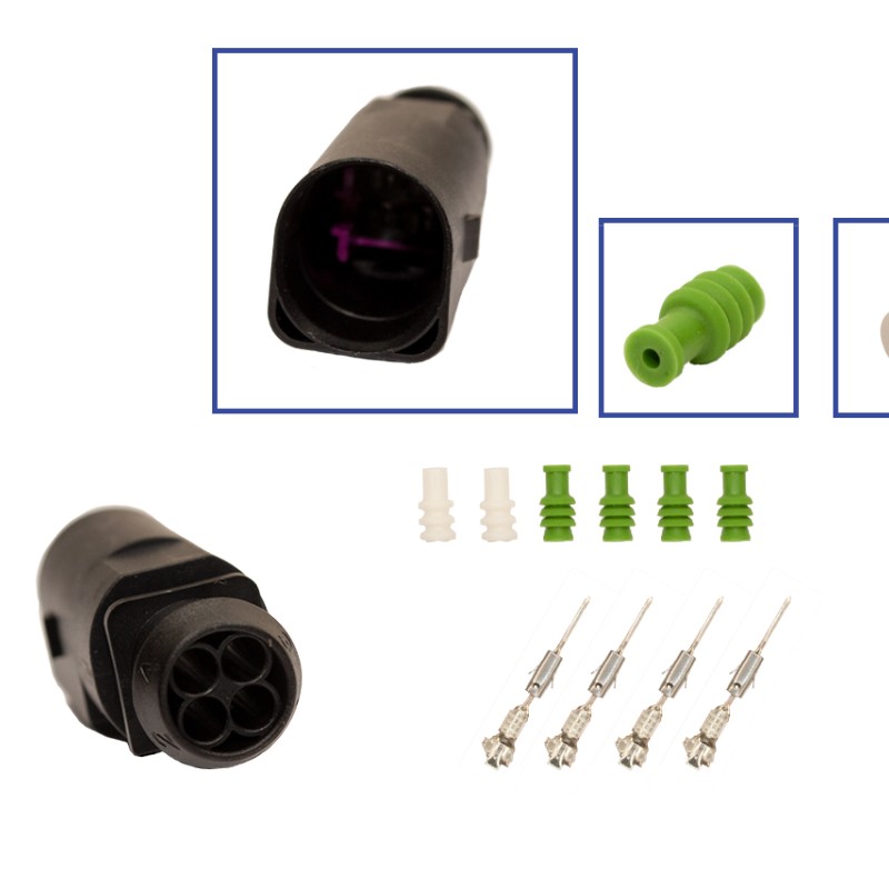 Reparatursatz Stecker 4 polig 4B0 973 812 Steckergehäuse für VW Audi Seat Skoda