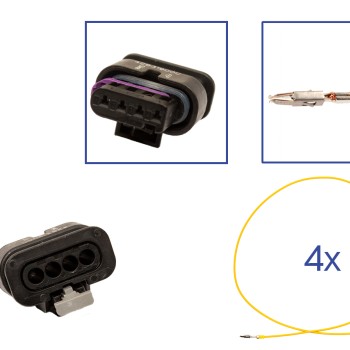 Reparatursatz Stecker 4 polig 4B0 973 712A Steckergehäuse für VW Audi Seat Skoda