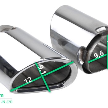 1 Satz universale Blenden für Abgasendrohre chrom