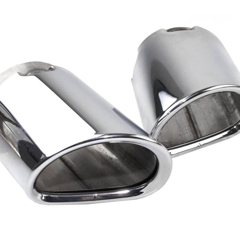 1 Satz universale Blenden für Abgasendrohre chrom