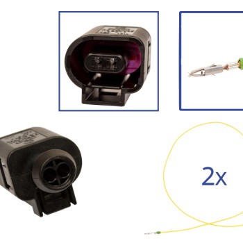 Reparatursatz Stecker 2 polig 1J0 973 702 Steckergehäuse für VW Audi Seat Skoda