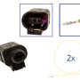 Reparatursatz Stecker 2 polig 1J0 973 702 Steckergehäuse für VW Audi Seat Skoda