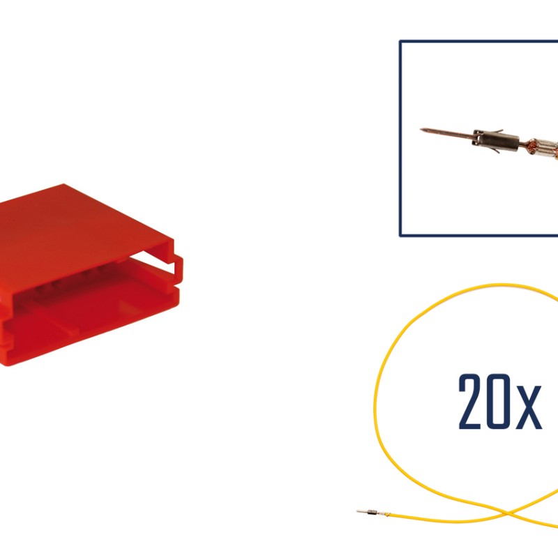 Reparatursatz Stecker 20 polig für MINI ISO Buchsengehäuse kompakt