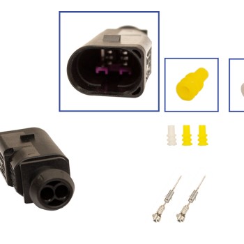 Reparatursatz Stecker 2 polig 1J0 973 802 Steckergehäuse für VW Audi Seat Skoda
