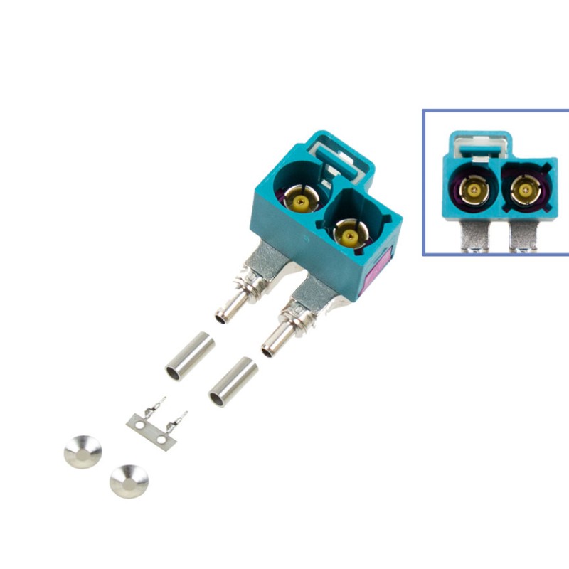 FAKRA Doppel-Buchse - abgewinkelt wie 6Q0 035 675 K