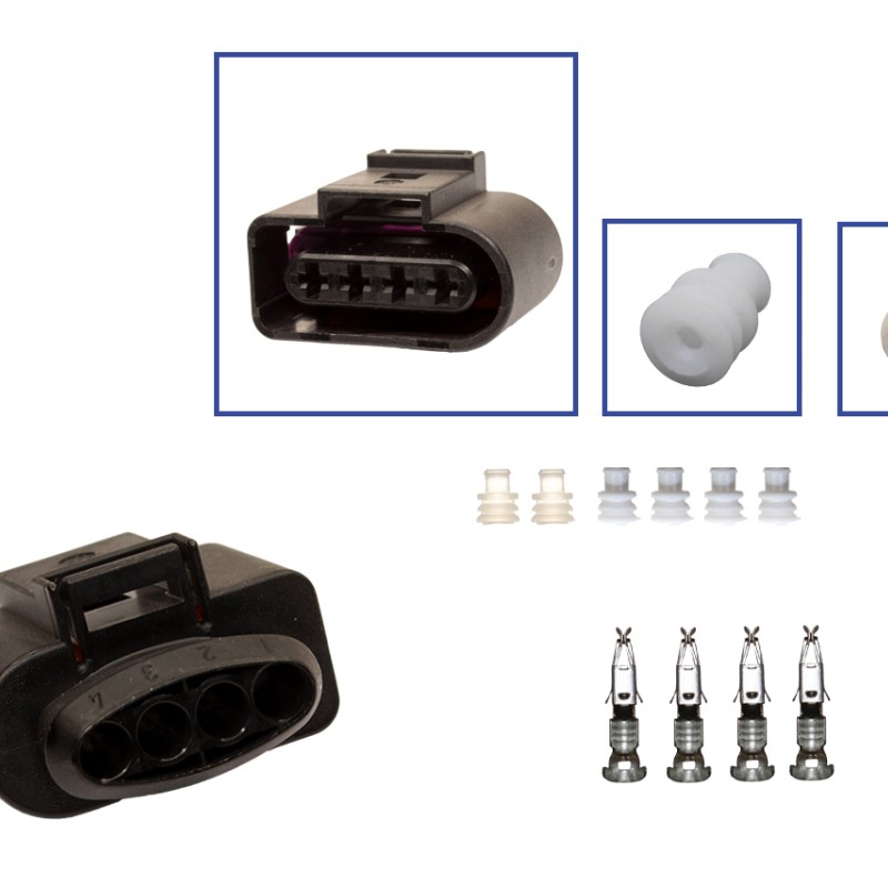 Reparatursatz Stecker 4 polig 1J0 973 724 Steckergehäuse für VW Audi Seat Skoda