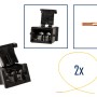 Reparatursatz Stecker 2 polig 893 971 992 Flachsteckergehäuse für VW Audi Seat Skoda