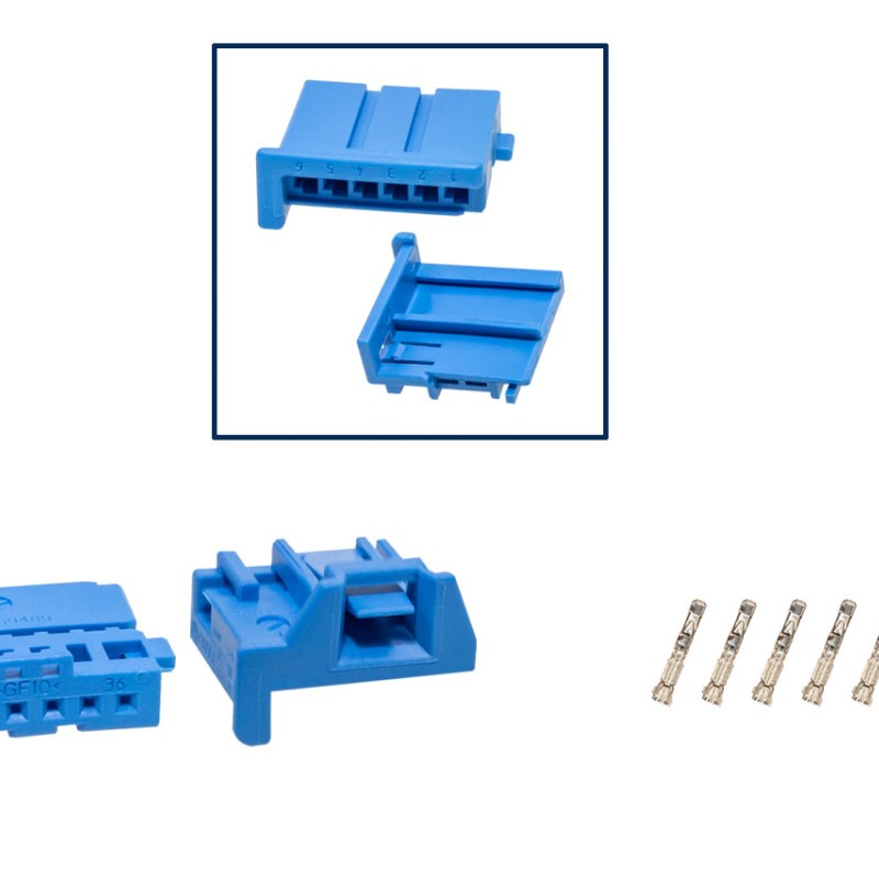 Reparatursatz Stecker 6polig MQS Buchsengehäuse blau 6Q0 972 706 für VW Audi Seat Skoda