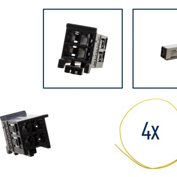 Reparatursatz Stecker 4 polig Steckergehäuse Hirschmann 4 MB A 220 545 3928