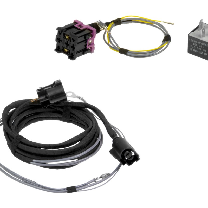 KUFATEC Kabelsatz Scheinwerferreinigungsanlage (SRA) mit Relais für VW, Audi