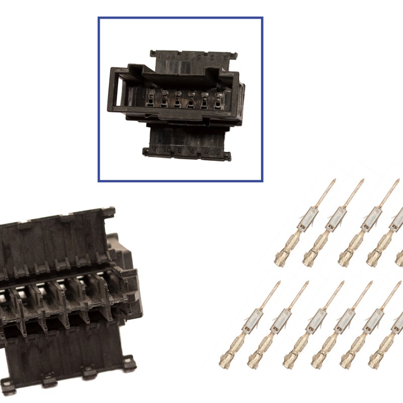 Reparatursatz Stecker 12 polig 6Q0 972 736 Buchsengehäuse für VW Audi Seat Skoda