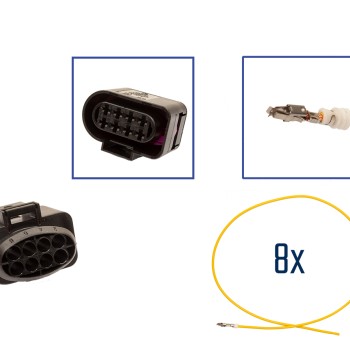 Reparatursatz Stecker 8 polig 8D0 973 734  Buchsengehäuse für VW Audi Seat Skoda