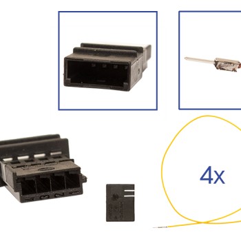 Reparatursatz Stecker 4 polig 8E0 972 643 Buchsengehäuse für VW Audi Seat Skoda