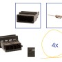 Reparatursatz Stecker 4 polig 8E0 972 643 Buchsengehäuse für VW Audi Seat Skoda