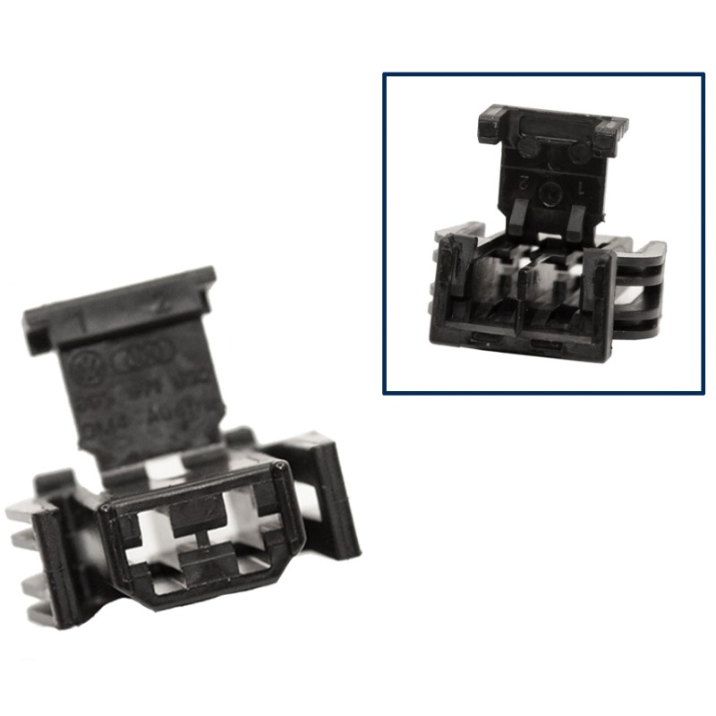 Reparatursatz Stecker 2 polig 893 971 632 Flachkontaktgehäuse für VW Audi Seat Skoda