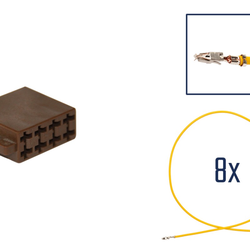 Reparatursatz Stecker 8-polig für ISO Lautsprecher-Steckergehäuse