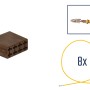 Reparatursatz Stecker 8-polig für ISO Lautsprecher-Steckergehäuse