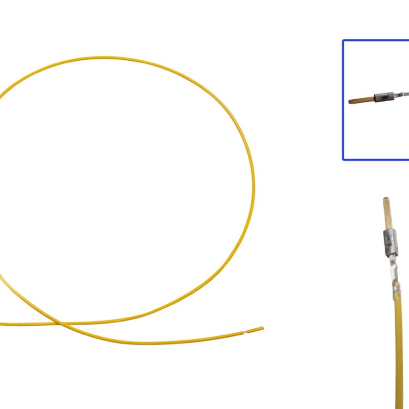 Reparaturleitung, Reparaturkabel, Einzelleitung MiT Stift selektiv vergoldet 0.5 wie 000 979 020 EA / 000 979 041 EA