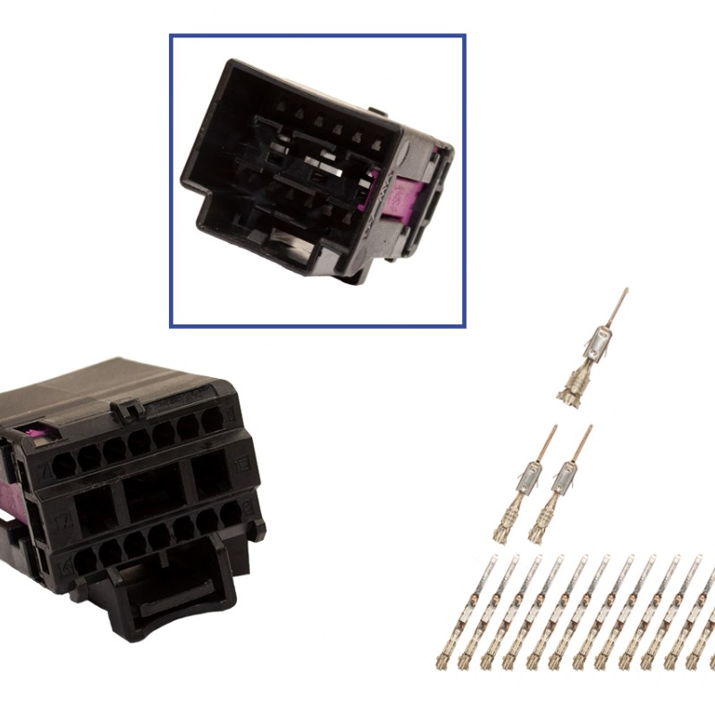 Reparatursatz Stecker 17 polig 4F0 972 575 Buchsengehäuse für VW Audi Seat Skoda