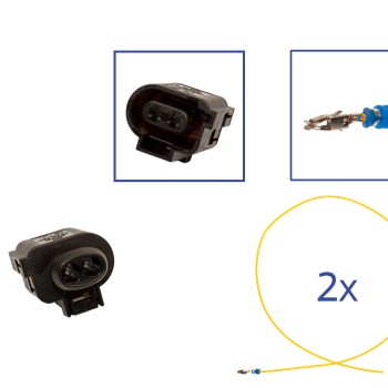 Reparatursatz Stecker 2 polig 1J0 973 722 A Steckergehäuse für VW Audi Seat Skoda