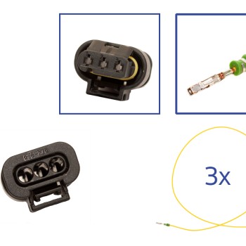 Reparatursatz Stecker 3 polig 3C0 973 203 MLK Kupplung ELA für VW Audi Seat Skoda