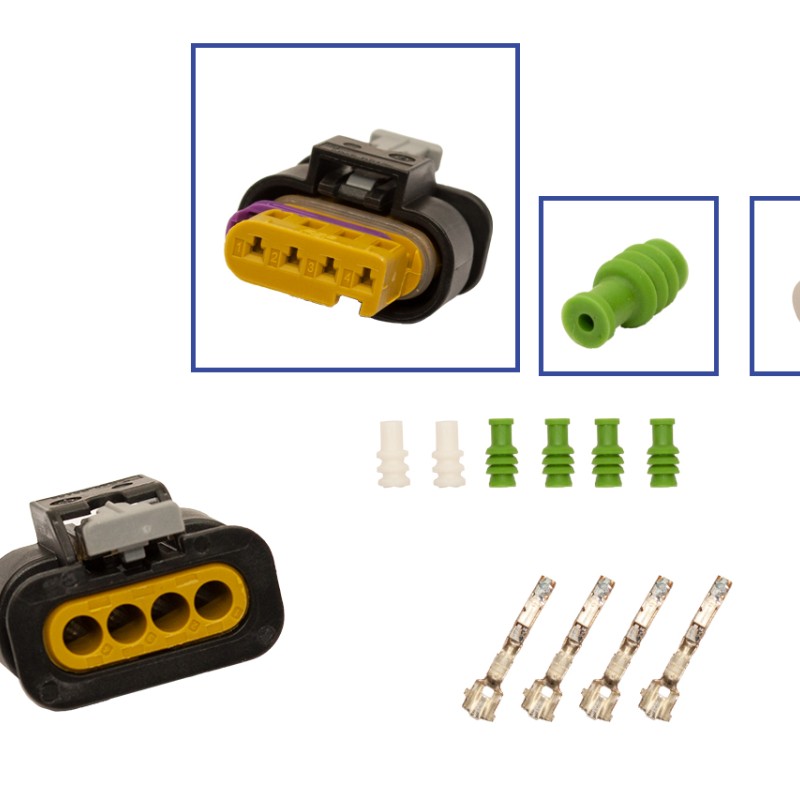 Reparatursatz Stecker 4 polig 4H0 973 704 C Steckergehäuse für VW Audi Seat Skoda