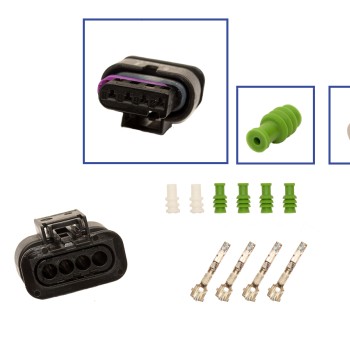Reparatursatz Stecker 4 polig Steckergehäuse 4H0 973 704 für VW Audi Seat Skoda