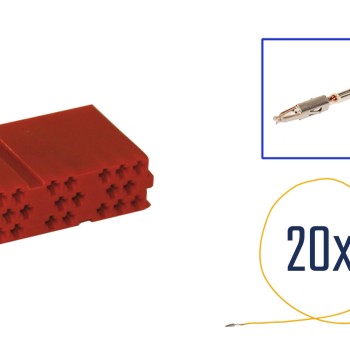 Reparatursatz Stecker 20 polig MINI ISO Steckergehäuse kompakt