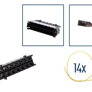 Reparatursatz Stecker 14 polig Steckergehäuse Hirschmann 12 MB A 220 545 3728
