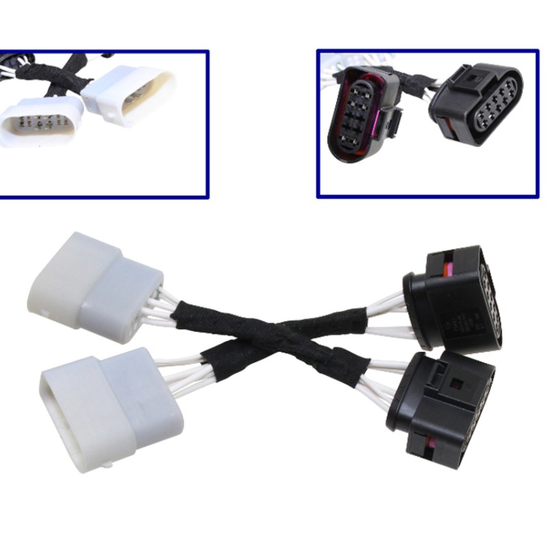 KUFATEC Adapter Halogen auf Halogen 12polig < - > 10 polig Plug & Play für Audi TT 8N