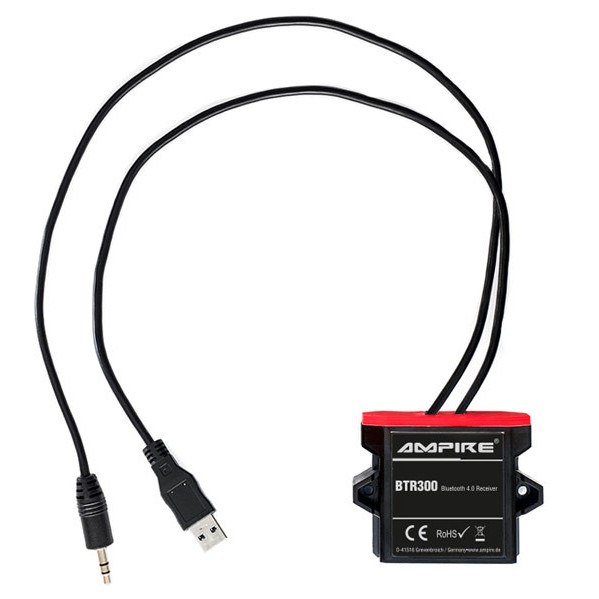AMPIRE A2DP Bluetooth Receiver 3,5 mm Klinke, USB Ampire BTR300
