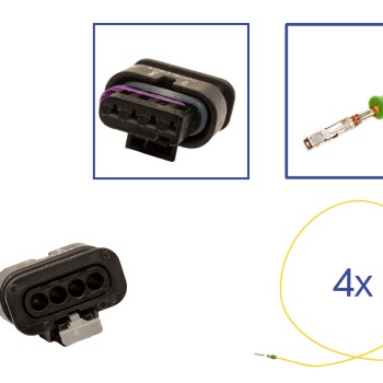 Reparatursatz Stecker 4 polig 4F0 973 704 Buchsengehäuse für VW Audi Seat Skoda