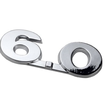 Original VW 6.0 Chrom Schriftzug selbstklebend 3D0853675K 739