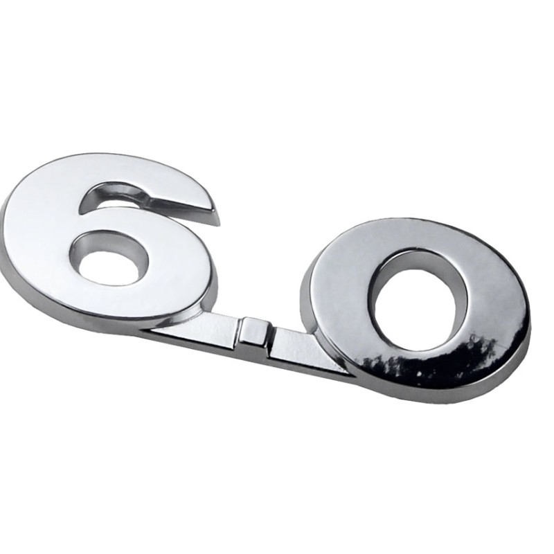 Original VW 6.0 Chrom Schriftzug selbstklebend 3D0853675K 739