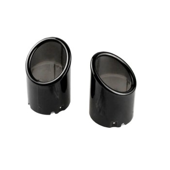 1 Satz Blenden für Abgasendrohre schwarz