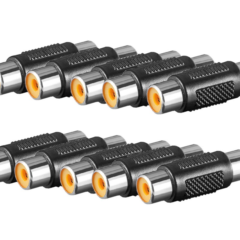 Cinch-Verbinder Ampire, 1 Kanal (Kupplung auf Kupplung), 10er Pack