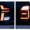 Komplettset abgedunkelte LED-Heckleuchten T6.1 für VW T6 SG